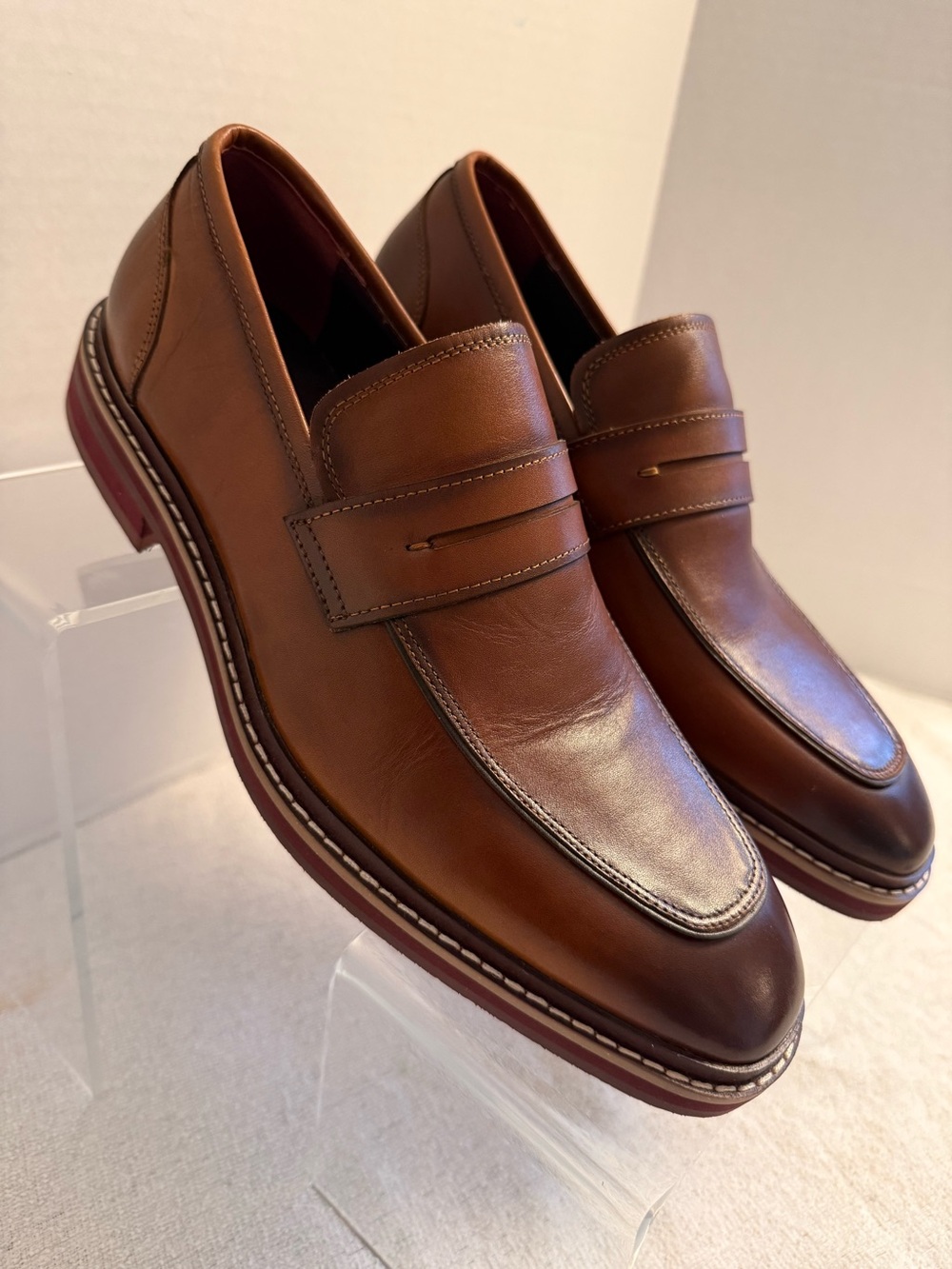 Vintage Foundry Co. Brown Penny Loafers – Men’s Size 7.5 Classic Dress Shoes New